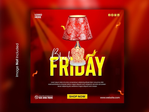 Black Friday gadget social media post design