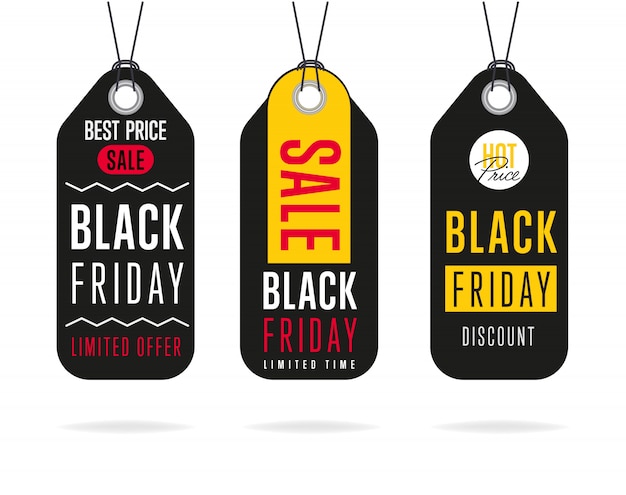 Black Friday-geïsoleerde de vector van de verkoopsticker