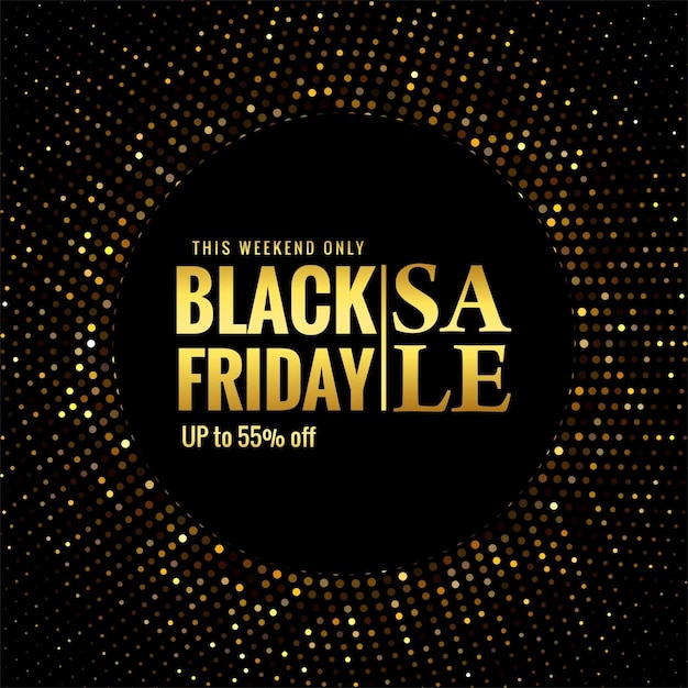 Vector black friday glitter sale design