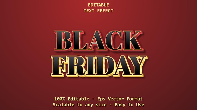 black friday gold shiny text effect editable text style