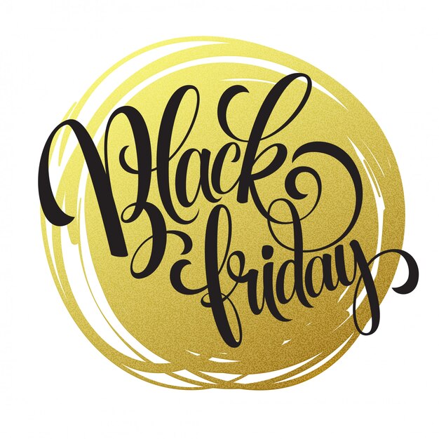 Black friday   golden text  design.