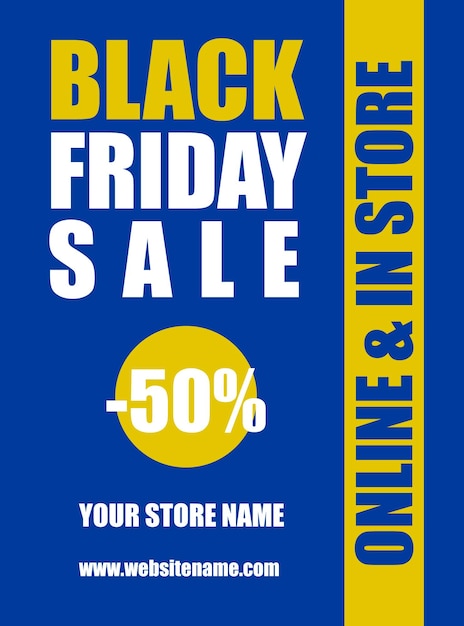 Black Friday grote verkoop flyer poster sociale media post ontwerp