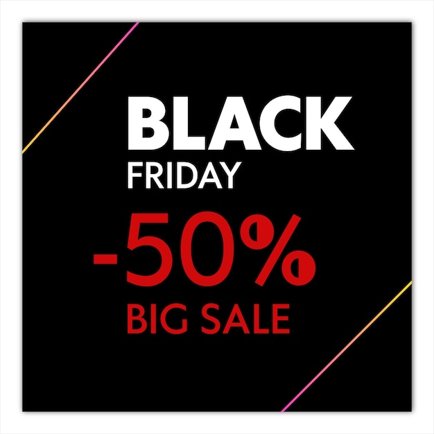 Black Friday grote verkoop social media bannersjabloon post