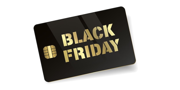 Black friday illustration on a black background banner