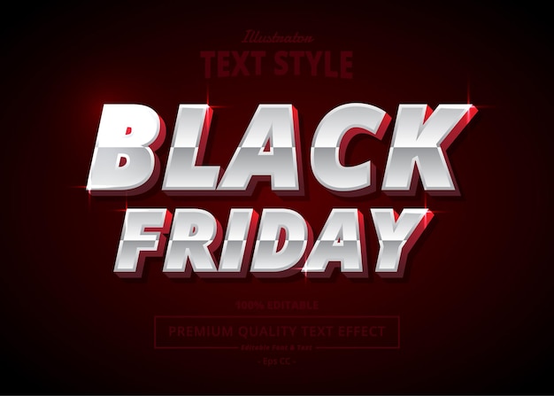 Black friday illustrator text effect