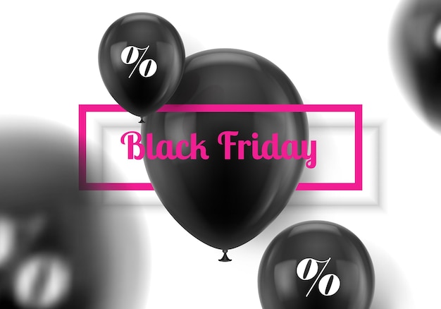 Black Friday-kaarten met ballon