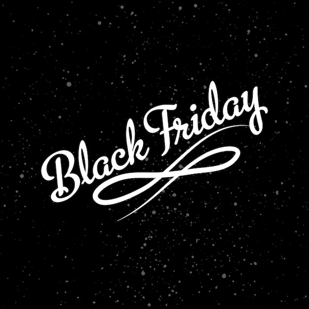 Black friday kalligrafische poster vector ontwerpsjabloon totale verkoop korting banner