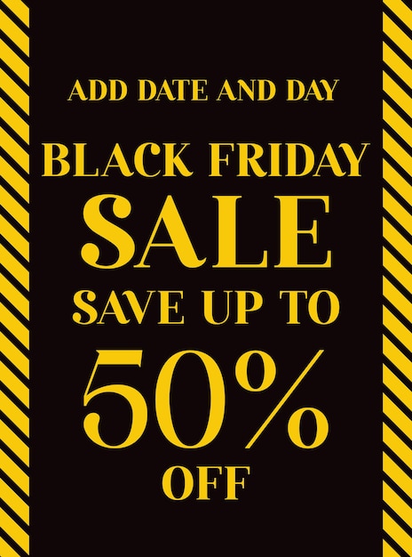 Black Friday korting poster flyer of social media post ontwerp