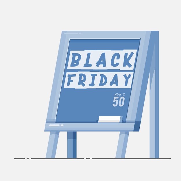 Black friday - krijtbord met banner.