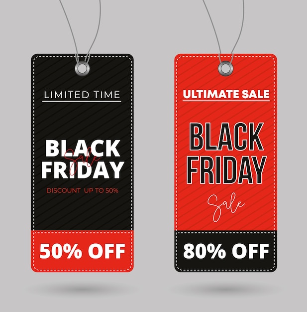 Black friday-label met kortingen