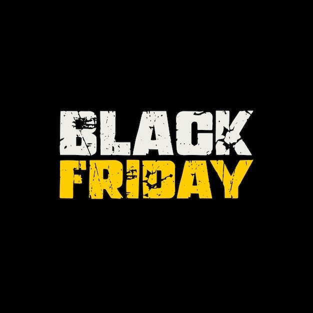 Black friday lettering banner