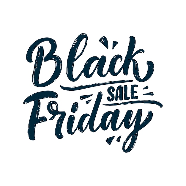 Black friday lettering in modern calligraphy style. slogan for promotion template and sale banner.