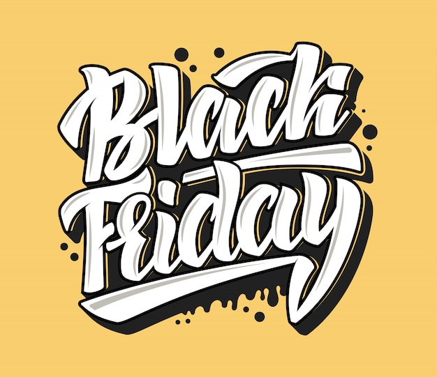 Vector black friday lettering