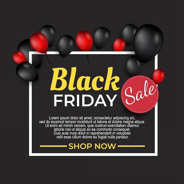 Black friday limited offer banner with flat design free vector