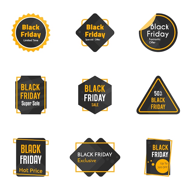 Black friday-logo-set