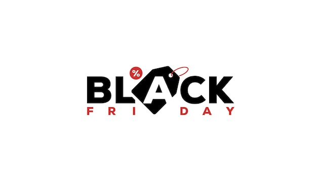 Black Friday-logo voor reclame, pictogram, kortingstag, niveau, vectorlogosjabloon