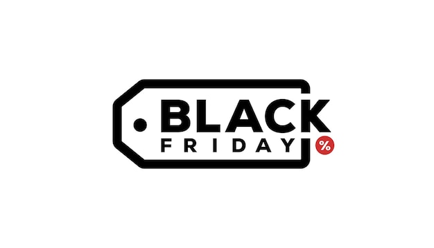 Black Friday-logo voor reclame, pictogram, kortingstag, niveau, vectorlogosjabloon