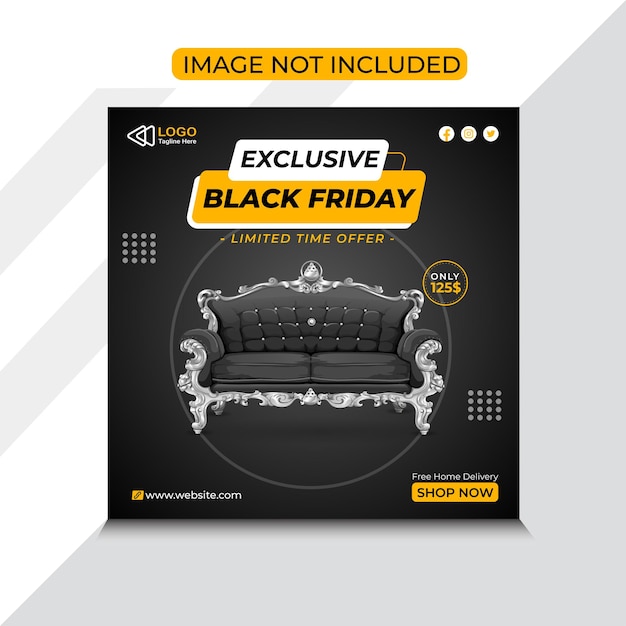 Black Friday Media Post Design Template