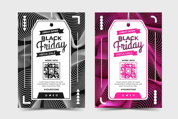 Black friday mega sale abstract flyer template