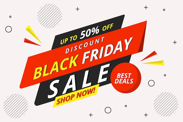 Black Friday modern style social media post banner design templates