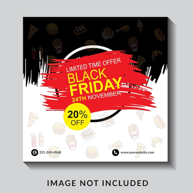 Black Friday moderne achtergrondverkoop met abstracte penseelstreek