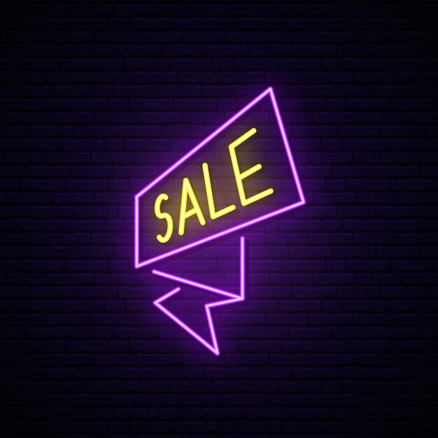 Black friday neon signboard