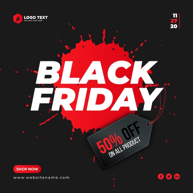 Banner di offerta del black friday