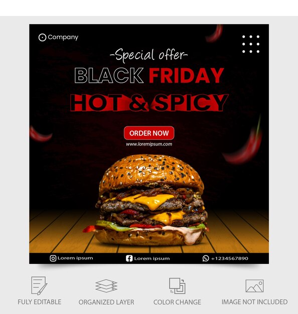 Vector black friday offers background social media templates