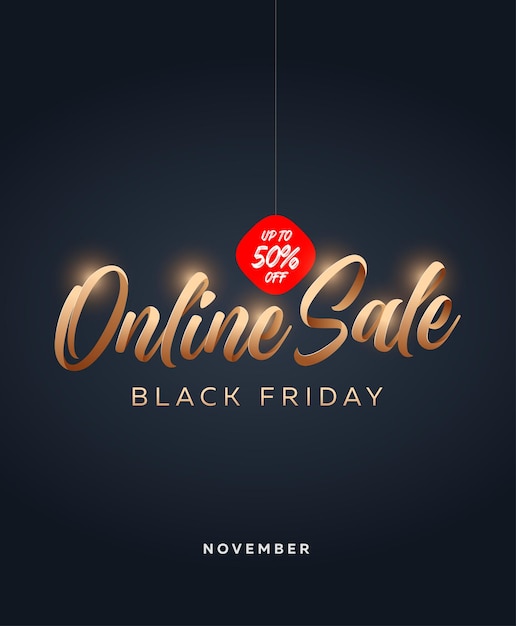 Banner di vendita online del black friday