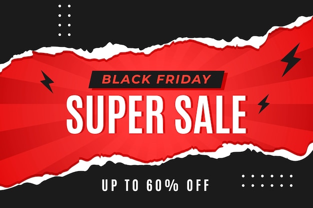 Vector black friday in paper style design