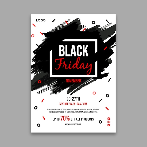 Vector black friday poster a4