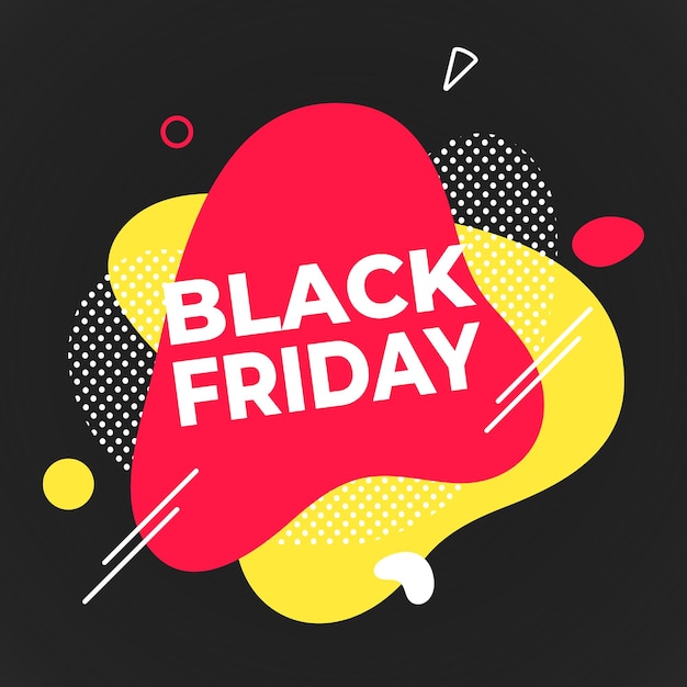 Black friday poster or banner design template vector illustration