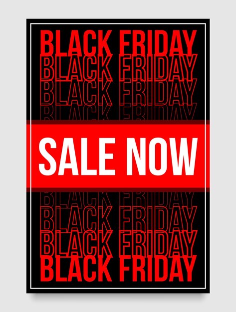 Vector black friday poster banner sale red template design event promotion vector