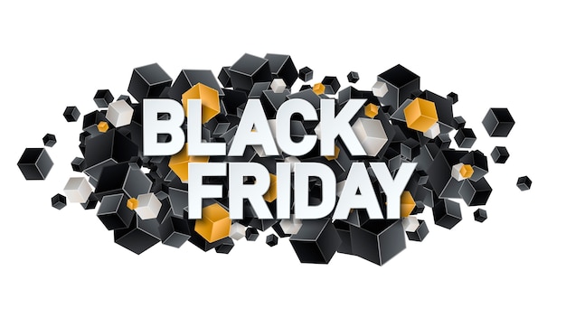 Black Friday-poster of het spandoek met dozen