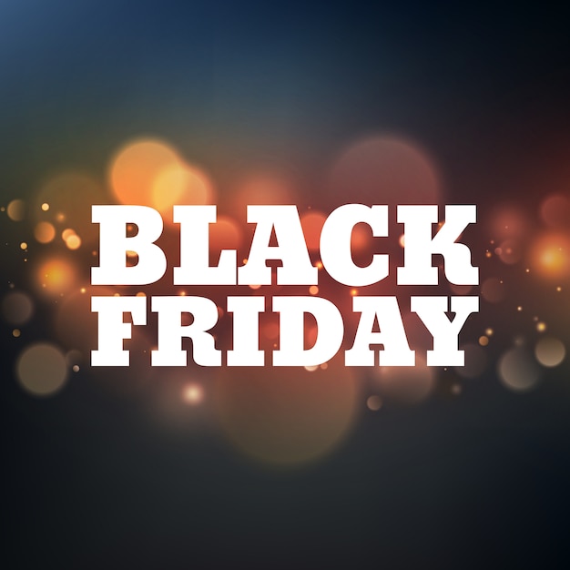 Black friday poster with bokeh.  