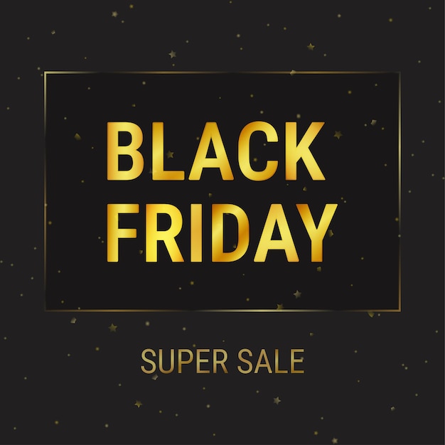 black friday poster with confetti