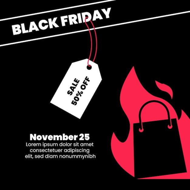 Premium Vector Black friday poster