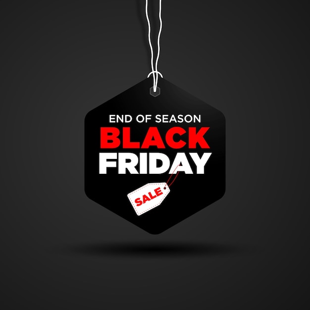 Vector black friday price tag design template for promotion