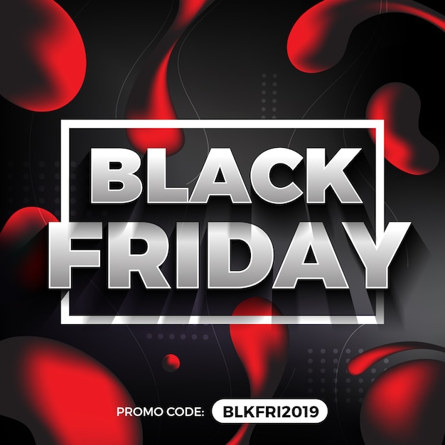 Vettore banner di promozione del black friday