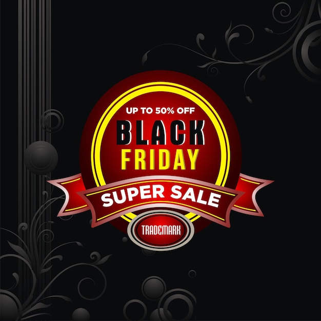 Banner di promozione del black friday