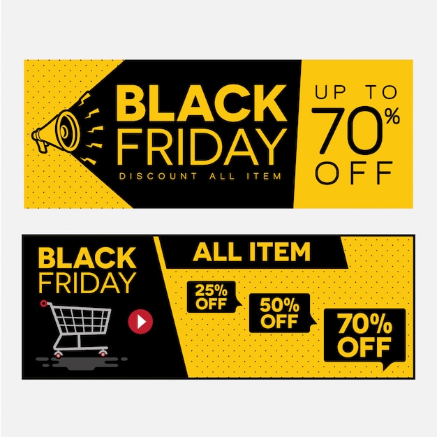 Vettore banner promozionale black friday