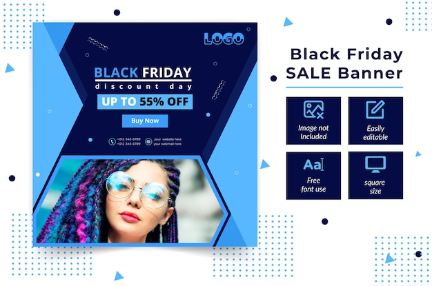 Black Friday promotional web template design