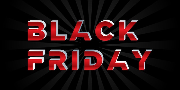 Black friday sale 3d achtergrondontwerp met zwarte achtergrond