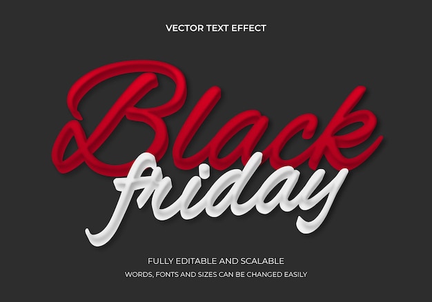 Black Friday sale 3d style text effect
