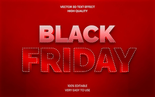 Black friday sale 3d-tekststijleffectsjabloon premium vector