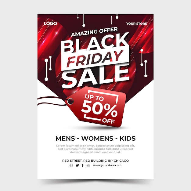 Vector black friday sale abstract template