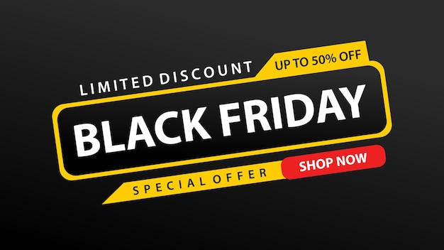 Sfondo di vendita del black friday design moderno e minimale con tipografia