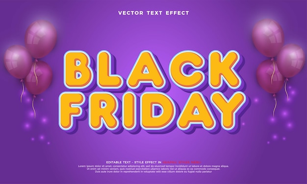 Black Friday sale background with a purple background and decorated with several balloons