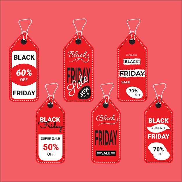 Black Friday Sale Badges Collection Design