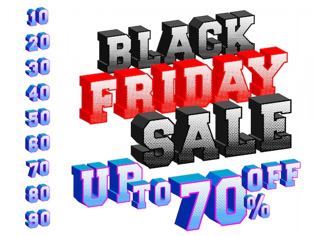 Black friday sale banner 3d design